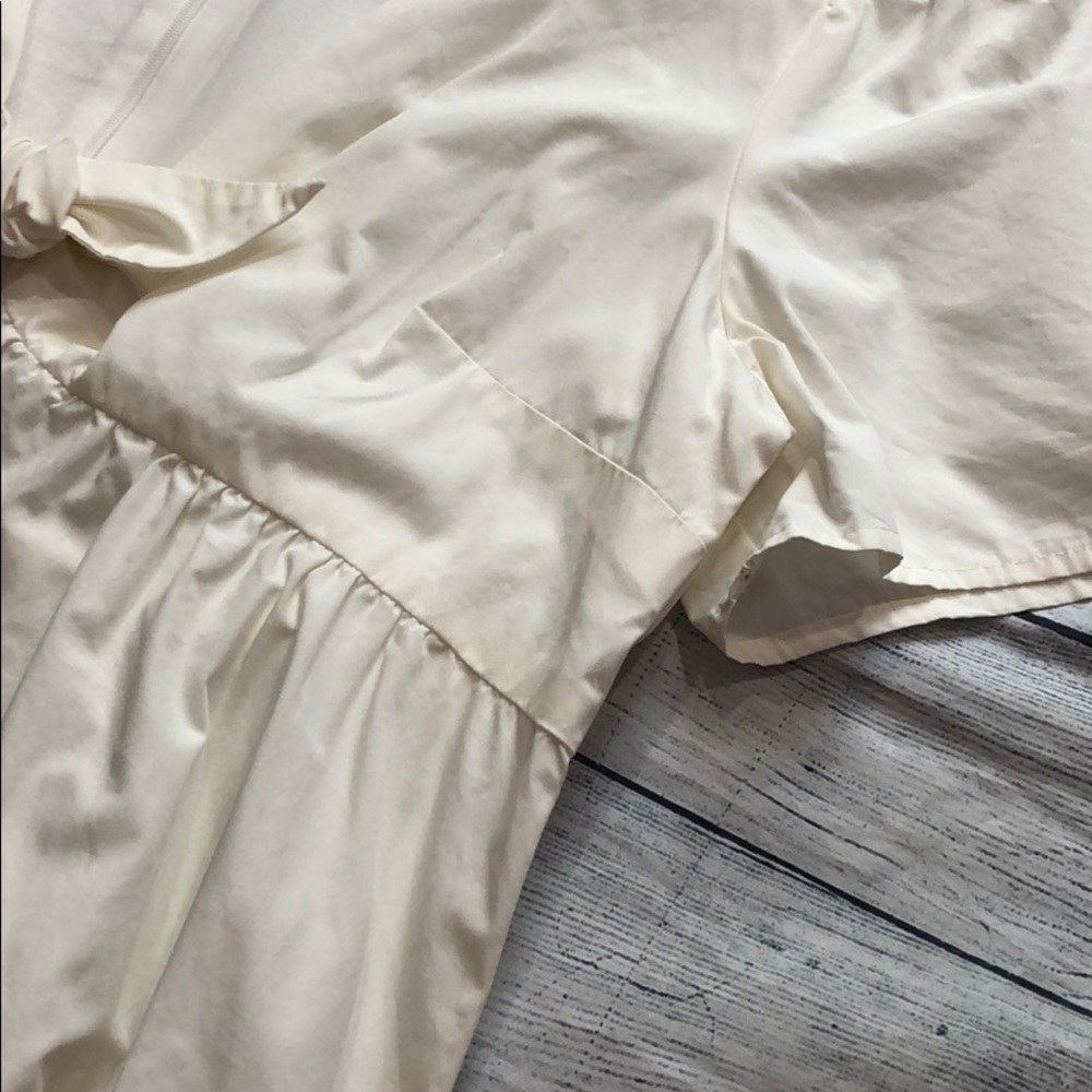 NWT Madewell Tie Front Crepe Fit Flare Mini Dress - Picture 11 of 12
